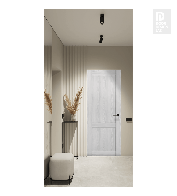 Shaker 2 Panel Ribeira Ash Modern Interior Frameless Door by Belldinni