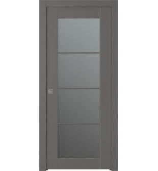 Avon 4 Lite Vetro Gray Matte Pocket doors