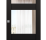 Avon 3 Lite Clear Vetro Black Matte Modern Interior Barn Door by Belldinni