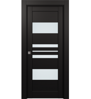 Romi Vetro Black Matte Pocket doors