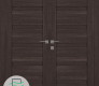Louver Veralinga Oak Modern Interior Double Swing Doors by Belldinni