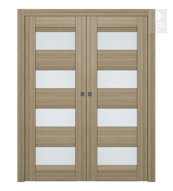 Avon 07-08 Vetro Shambor Modern Interior Double Pocket Doors by Belldinni