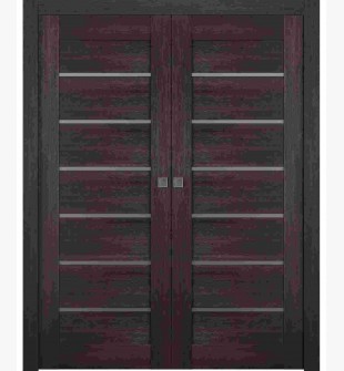 Avon 07-02 Vetro Veralinga Oak Double pocket doors