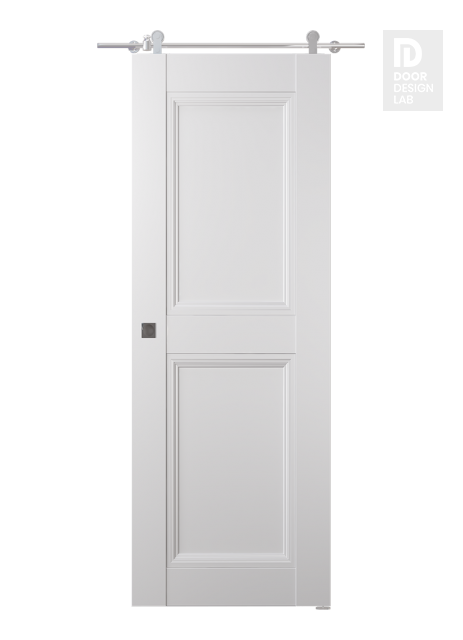 Oxford Duo 07 Rn Snow White Modern Interior Barn Door by Belldinni