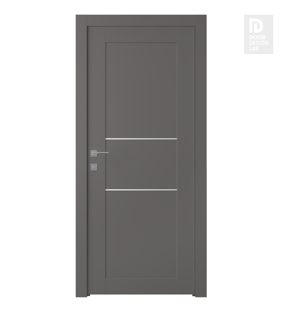 Avon 07 2H Gray Matte Modern Interior Door by Belldinni