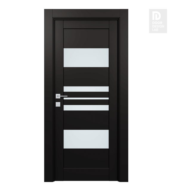 Romi Vetro Black Matte Modern Interior Door by Belldinni