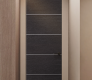 Avanti 4H Black Apricot Modern Interior Frameless Door by Belldinni