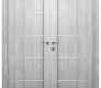 Avon 01 4H Ribeira Ash Modern Interior Double Swing Doors by Belldinni