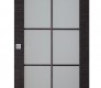 Avanti 10 Lite Vetro Black Apricot Modern Interior Barn Door by Belldinni
