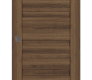 Louver Pecan Nutwood Modern Interior Barn Door by Belldinni