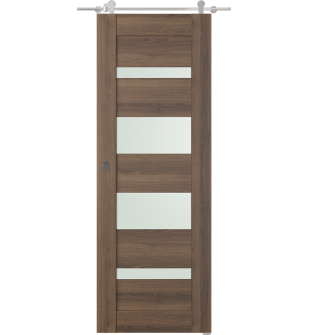 Avon 07-01 Vetro Pecan Nutwood Barn doors