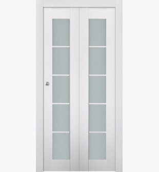 Smart Pro 5 Lite Vetro Polar White Bi-folding doors
