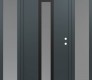 Modern Steel Front Door DIAMOND A1 68" X 80" ANTHRACITE/ANTHRACITE FROSTED GLASS PANEL BLACK LHI WITH 2 SIDELITES FROSTED GLASS