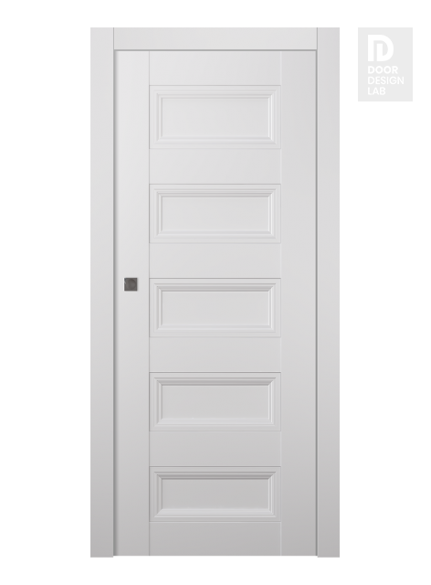 Oxford Duo 07 4R Snow White Modern Interior Pocket Door by Belldinni