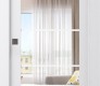 Palladio 5 Lite Clear Vetro Bianco Noble Modern Interior Pocket Door by Belldinni