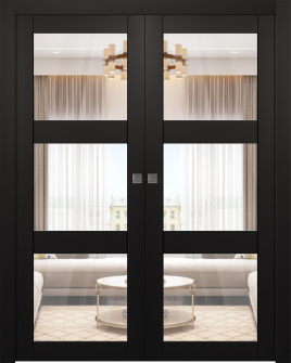 Avon 3 Lite Clear Vetro Black Matte Double