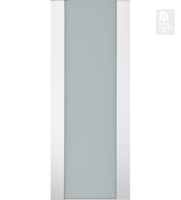 Modern Interior DOOR SLAB SMART PRO H3G VETRO POLAR WHITE 28" X 96" X 1 3/4" TEMPERED FROSTED GLASS