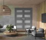 Della Vetro Gray Matte Double doors