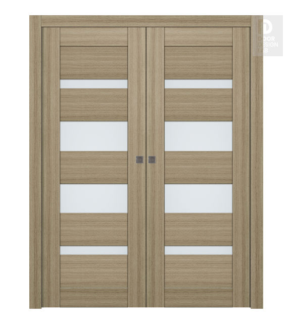 Avon 07-01 Vetro Shambor Modern Interior Double Pocket Doors by Belldinni