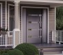 MODERN FRONT STEEL DOOR AURA ANTRACIT/WHITE 61 1/16" X 95 11/16" RHI + SIDELITE LEFT/RIGHT + TRANSOM