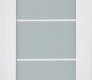 Modern Interior DOOR SLAB SMART PRO 5 LITE VETRO POLAR WHITE 24" X 96" X 1 3/4" TEMPERED FROSTED GLASS