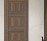 Oxford Duo 07 3R Pecan Nutwood Modern Interior Frameless Door by Belldinni