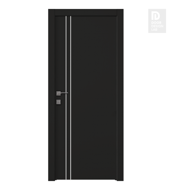 Optima 2V Black Matte Modern Interior Door by Belldinni