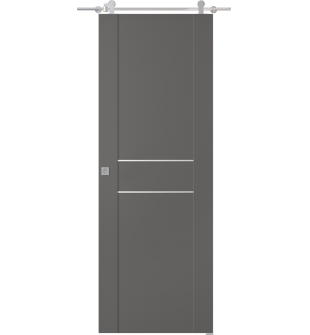 Avon 01 2Hn Gray Matte Barn doors
