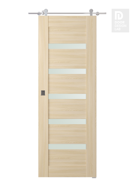 Avon 07-04 Vetro Loire Ash Modern Interior Barn Door by Belldinni