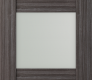 Modern Interior DOOR SLAB PALLADIO 3 LITE VETRO GRAY OAK 18" X 96" X 1 9/16" TEMPERED FROSTED GLASS