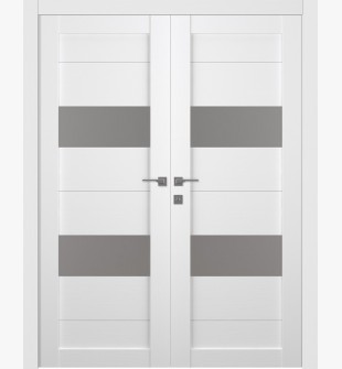 Berta Vetro Bianco Noble Double doors