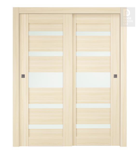 Avon 07-05 Vetro Loire Ash Modern Interior Bypass Doors by Belldinni