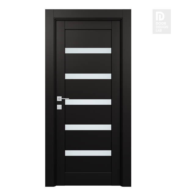 Avon 07-04 Vetro Black Matte Modern Interior Door by Belldinni