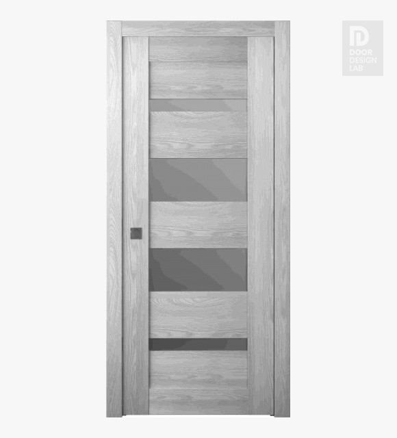 Avon 07-01 Vetro Ribeira Ash Modern Interior Pocket Door by Belldinni