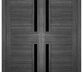 Esta Bl Vetro Gray Oak Modern Interior Double Swing Doors by Belldinni