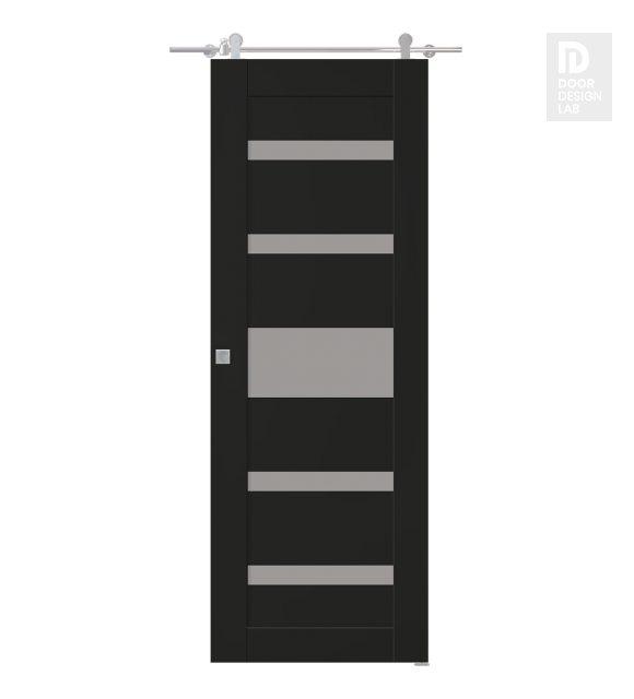 Gina Vetro Black Matte Modern Interior Barn Door by Belldinni