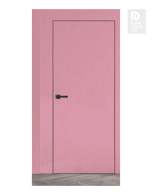 Primed Door Example For Plastering In Pink Modern Interior Door by Belldinni