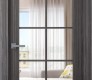 Palladio 10 Lite Clear Vetro Gray Oak Modern Interior Door by Belldinni