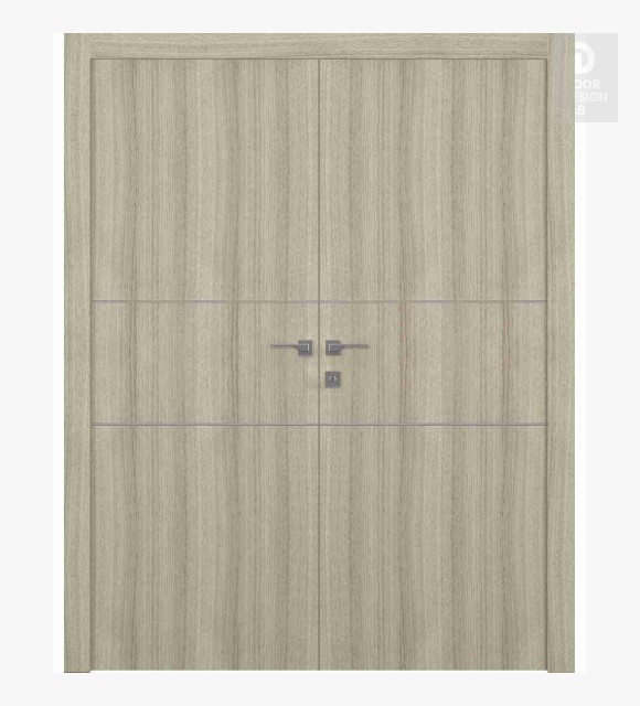 Optima 2H Shambor Modern Interior Double Swing Doors by Belldinni
