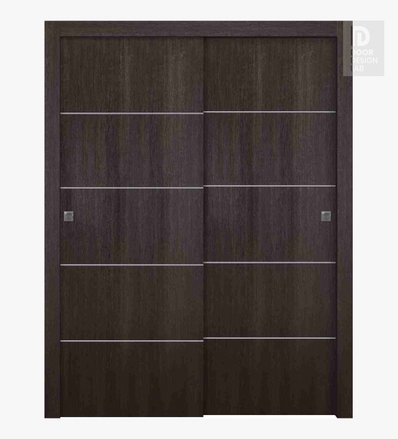 Optima 4H Veralinga Oak Modern Interior Bypass Doors by Belldinni