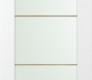 Modern Interior DOOR SLAB SMART PRO H3G 4H GOLD STRIPS VETRO POLAR WHITE 30" X 80" X 1 3/4" TEMPERED FROSTED GLASS