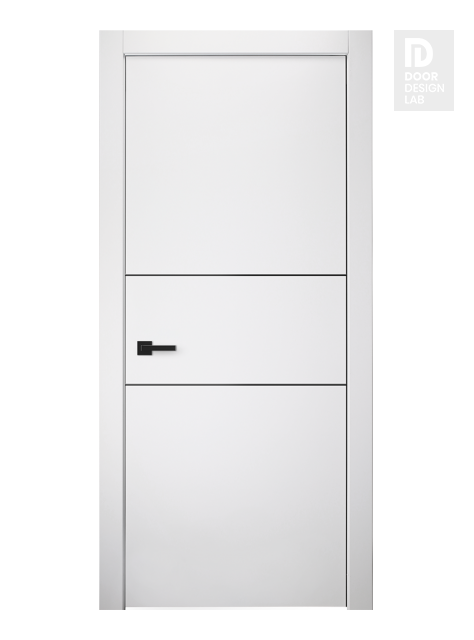 Smart Pro 2H Black Polar White Modern Interior Door by Belldinni
