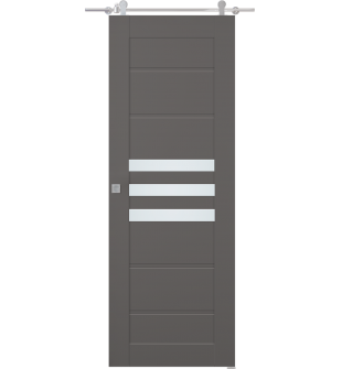 Dome Vetro Gray Matte Barn doors