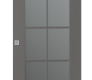Avon 10 Lite Vetro Gray Matte Modern Interior Barn Door by Belldinni