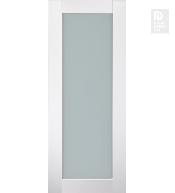 Modern Interior DOOR SLAB SMART PRO 207 VETRO POLAR WHITE 28" X 96" X 1 3/4" TEMPERED FROSTED GLASS