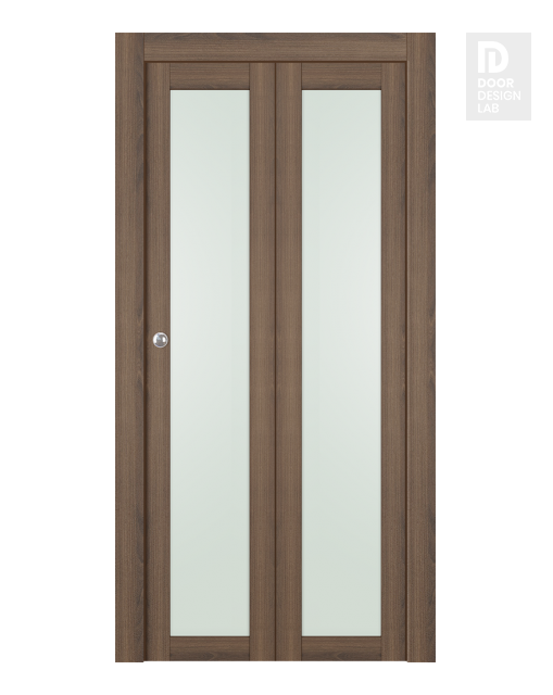 Avon 207 Vetro Pecan Nutwood Modern Interior Bifold Doors by Belldinni