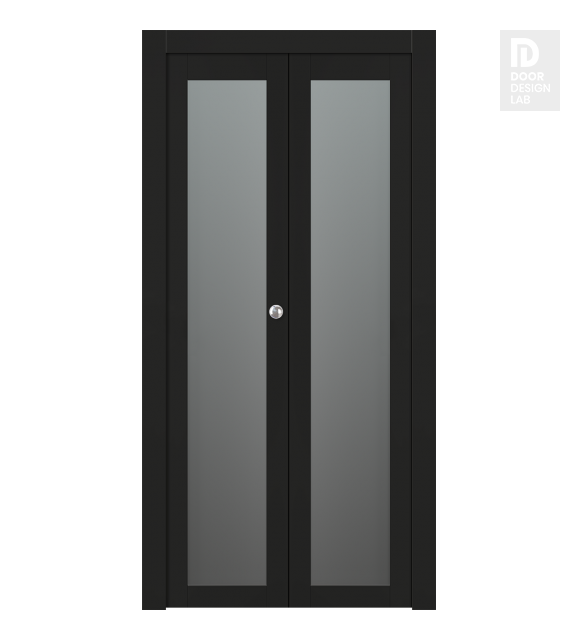 Avon 207 Vetro Black Matte Modern Interior Bifold Doors by Belldinni