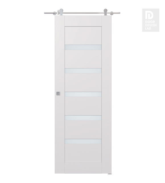 Avon 07-04 Vetro Snow White Modern Interior Barn Door by Belldinni