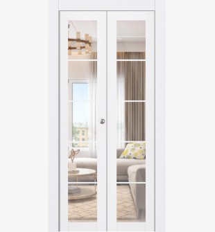 Palladio 5 Lite Clear Vetro Bianco Noble Bi-folding doors