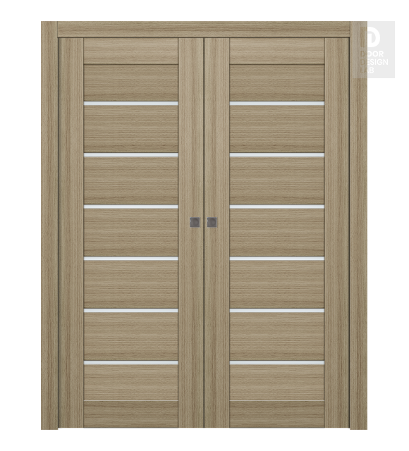 Avon 07-02 Vetro Shambor Modern Interior Double Pocket Doors by Belldinni